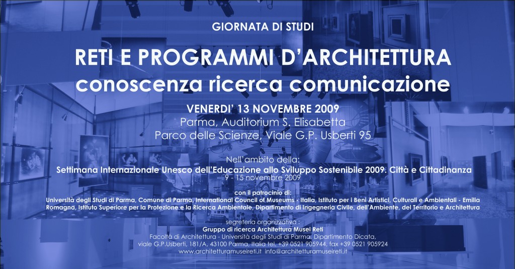 Convegno “Reti e programmi d’architettura” a Parma